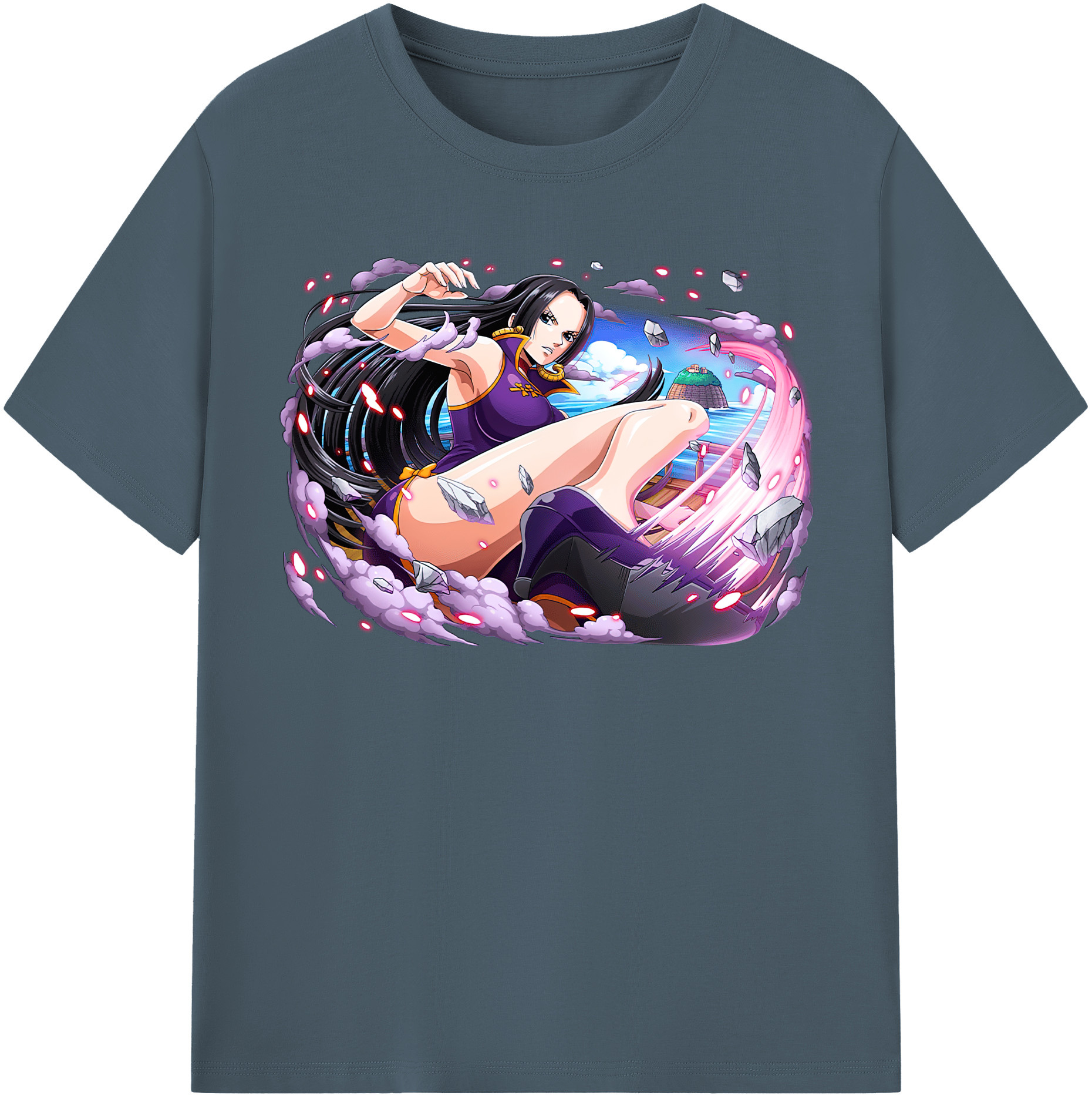 ワンピース ボア・ハンコック ONE PIECE Boa·Hancock 綿100％半袖Tシャツ（フロントプリント）